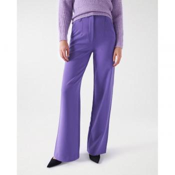 Pantalón recto de mujer liso de tiro alto Salsa Jeans