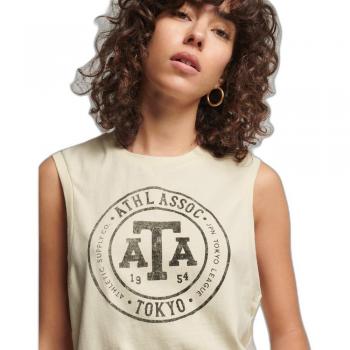 Top Sin Mangas Vintage Collegiate Superdry Oatmeal Mujer
