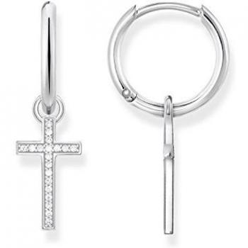 Thomas Sabo Pendientes Cruz de Mujer con Plata de Ley 925