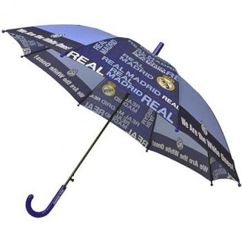 Paraguas Automático Real Madrid 48cm para Niños y Niñas, Producto Oficial Multicolor de Poliéster