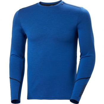 Camiseta térmica de hombre Helly Hansen Lifa Merino Midweight Crew Azul XXL