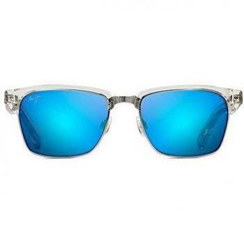 Maui Jim Kawika Polarized Classic Sunglasses, Crystal/Blue Hawaii, Size: 54 MM