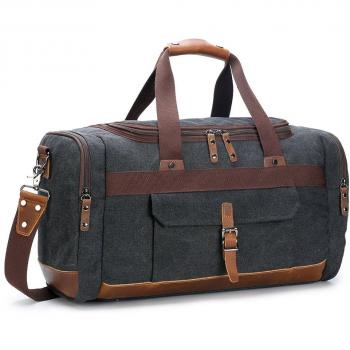 Bolsa de viaje Hombre Mujer del fin de semana Weekend Bag trayecto de la lona vendimia Bolsas