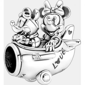 Charm Pandora Disney Avión Mickey & Minnie Mouse en Plata de Ley 790108C00