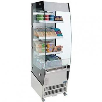 Frigorífico Expositor Multideck Polar 220L con Acero Inoxidable y Cortina Térmica