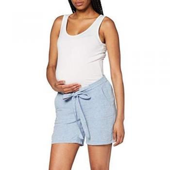 MAMALICIOUS MLHILO Loose Twill Shorts Pantalones Cortos, Azul Claro, M Mujer