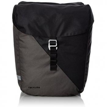 Alforjas Dobles Racktime Vida 24.5L, Negro y Gris, Impermeables y Resistentes