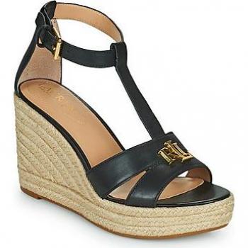 Polo Ralph Lauren HALE Esparto Con Cuña mujer Negro