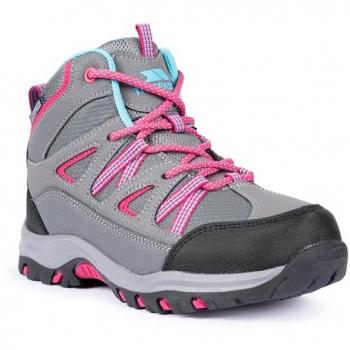Trespass Kids Gillon II Waterproof Mid Rise Hiking Boots - Grey - Size 5 UK