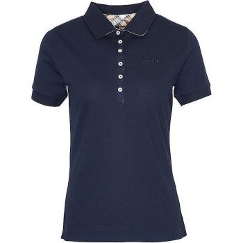 Barbour Women's Embroidered Logo Blue Cotton Polo Shirt Size 12