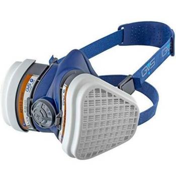 GVS Spr495, Semimáscara Elipse A2p3 Para Polvo Y Vapor Orgánico Con Filtros Reemplazables Reutili Unisex Adulto, Azul