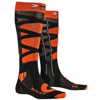 X-Socks Ski Control 4.0 Invierno Calcetines De Esquí, Hombre, Anthracite Melange/x-Orange, 39/41