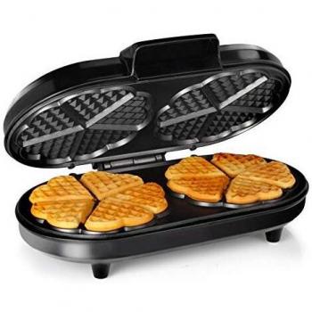 Tristar WF-2120 Heart-Shaped Waffle Maker - 1200W, Makes 10 Waffles at Once