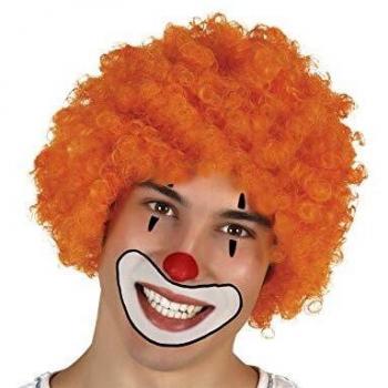Atosa-39755 Peluca Payaso, color naranja, única