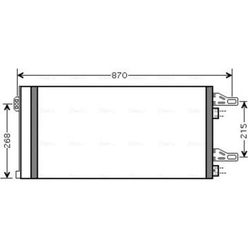 Condensador de aire acondicionado PRASCO CNA5246D, con secador, dimensiones 15,5 x 10,0 cm, material de aluminio, compatible con FIAT Ducato III Furgón, Camión de plataforma/