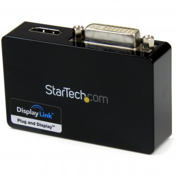 StarTech USB 3.0 Dual Monitor External Video Card Adapter with HDMI and DVI Outputs