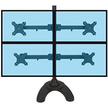 Soporte de Mesa Kimex para 4 Monitores de 13-24 VESA 100x100, Máx. 10Kg, Inclinable y Giratorio