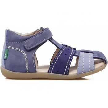 Sandalias de piel para bebé Kickers Bigbazar-2, color azul medio liso, modelo Iconique Biboo, talla 26 EU