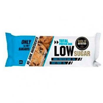 Goldnutrition Total Protein Bar Low Sugar 60g, Chocolate Doble, Paquete de 10 x 60g