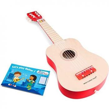 Guitarra De Luxe Infantil 64 cm Madera Natural/Roja