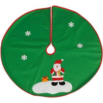 Pie de Árbol Verde con Papá Noel 90 cm
