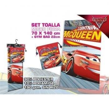 Kids Euroswan Toalla con Diseño Cars, Poliéster, Rojo, 2x26x70 cm