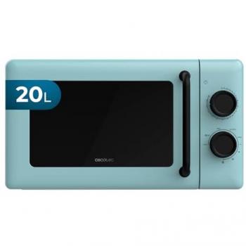 Microondas Mecánico Cecotec Proclean 3110 con Grill de 20L, 700W, Azul, Descongelación y Temporizador de 30min