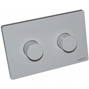 Placa de Doble Botón ABS Blanca para Winner y Cubic Valsir
