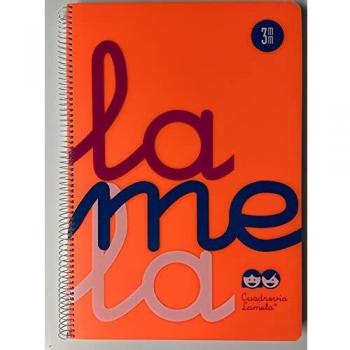 Cuaderno Espiral LAMELA Fluor, 4º 80 Hojas Cuadro 3 mm. Tapa Plástico
