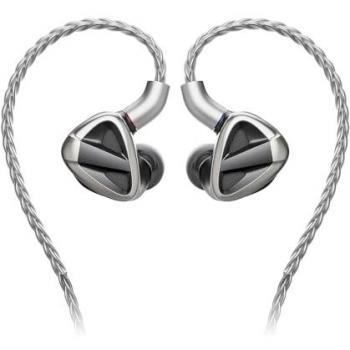 FiiO FH19 Wired In-Ear Headphones 2DD+6BA Hybrid Driver Black/Silver