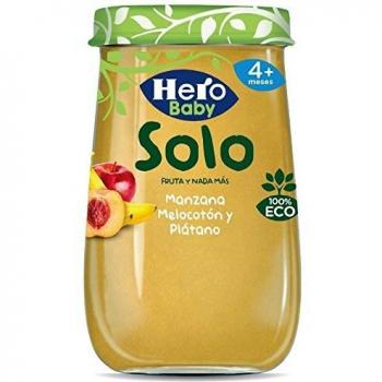 Hero Solo Tarrito de Manzana, Melocotón y Plátano, 190g