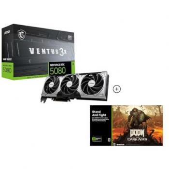Tarjeta Gráfica MSI GeForce RTX 5080 VENTUS 3X OC 16GB GDDR7 DLSS4