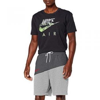 NIKE M NSW Swoosh Short Ft Sport Shorts, Hombre, Charcoal Heathr/University Red, S