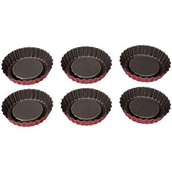 Set de 6 Moldes para Tartaleta Rioja 10 cm Negro