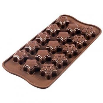 Molde de Silicona para Bombones Estrella de Invierno Silikomart SCG45 N.15