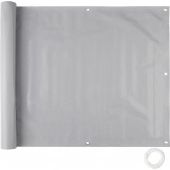 Revestimiento para Balcón Tectake - Pantalla de Privacidad Resistente a la Intemperie y Protección Solar, 600 x 90 cm, Color Gris