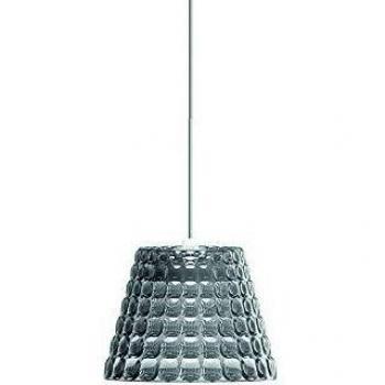 Lámpara de suspensión Tiffany de plexiglás gris, diámetro 13 cm x altura 10 cm