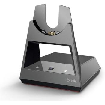 Base de Carga HP Poly Voyager Office Base-M para Auriculares 4300/Legend 50/Focus 2 con Conectividad Múltiple y Optimización para Teams