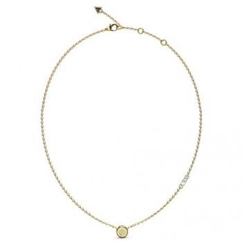 Collar de mujer Guess JUBN04593JWYGT-U con colgante Matelassé Pave Coin en color dorado
