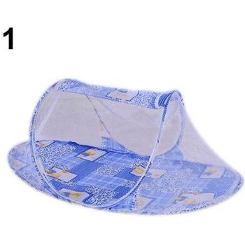 Cuna portátil para bebé con estampado floral, forma de barco y mosquitera plegable