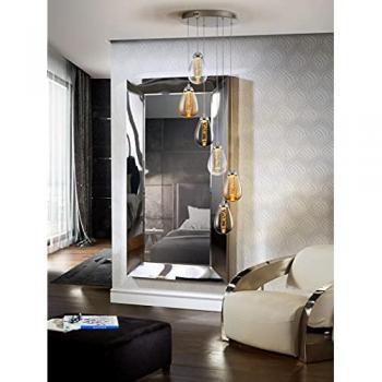 Lámpara Colgante LED Taccia Schuller Cromo 6L Transparente/Ámbar/Fumé