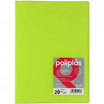 Carpeta con espiral de 40 fundas color pastel