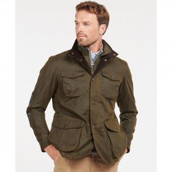 Barbour Ogston Men's Wax Jacket - Olive - Size L