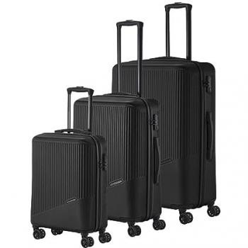 Travelite Bali 3-Piece Hard Shell Suitcase Set with 4 Wheels and TSA Lock - XL Size