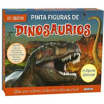Pinta figuras de dinosaurios