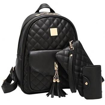 Vbiger Mochilas Mujer de Cuero PU Mochila de Moda Ocio 3 en 1 para Ocio Viaje