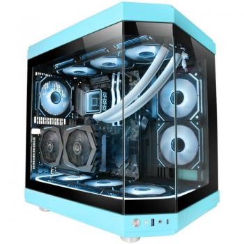 Mars Gaming MC-3T Semitorre ATX Triple Cristal Templado Soporte Refrigeración Líquida Cámara Dual Lateral 3x Slots PCI Verticales USB-C y USB 3.0 Disponible en Negro