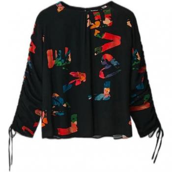Desigual Black Viscose Sweater - L