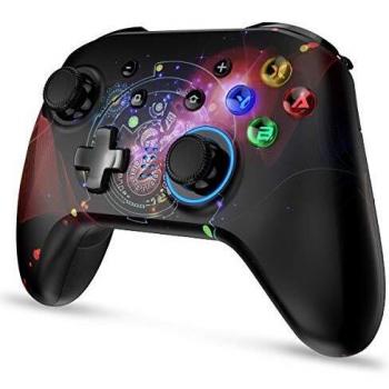 REDSTORM Mando para Switch, Inalámbrico con Turbo/Dual Shock / 6 Ejes/Apoya Vibración,Compatible con Switch Lite/PC, Rechargable Bluetooth Gamepad Remote