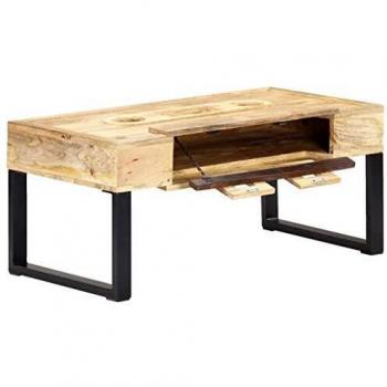 Cassette Style Coffee Table 39.4x20.5x17.7 Solid Mango Wood